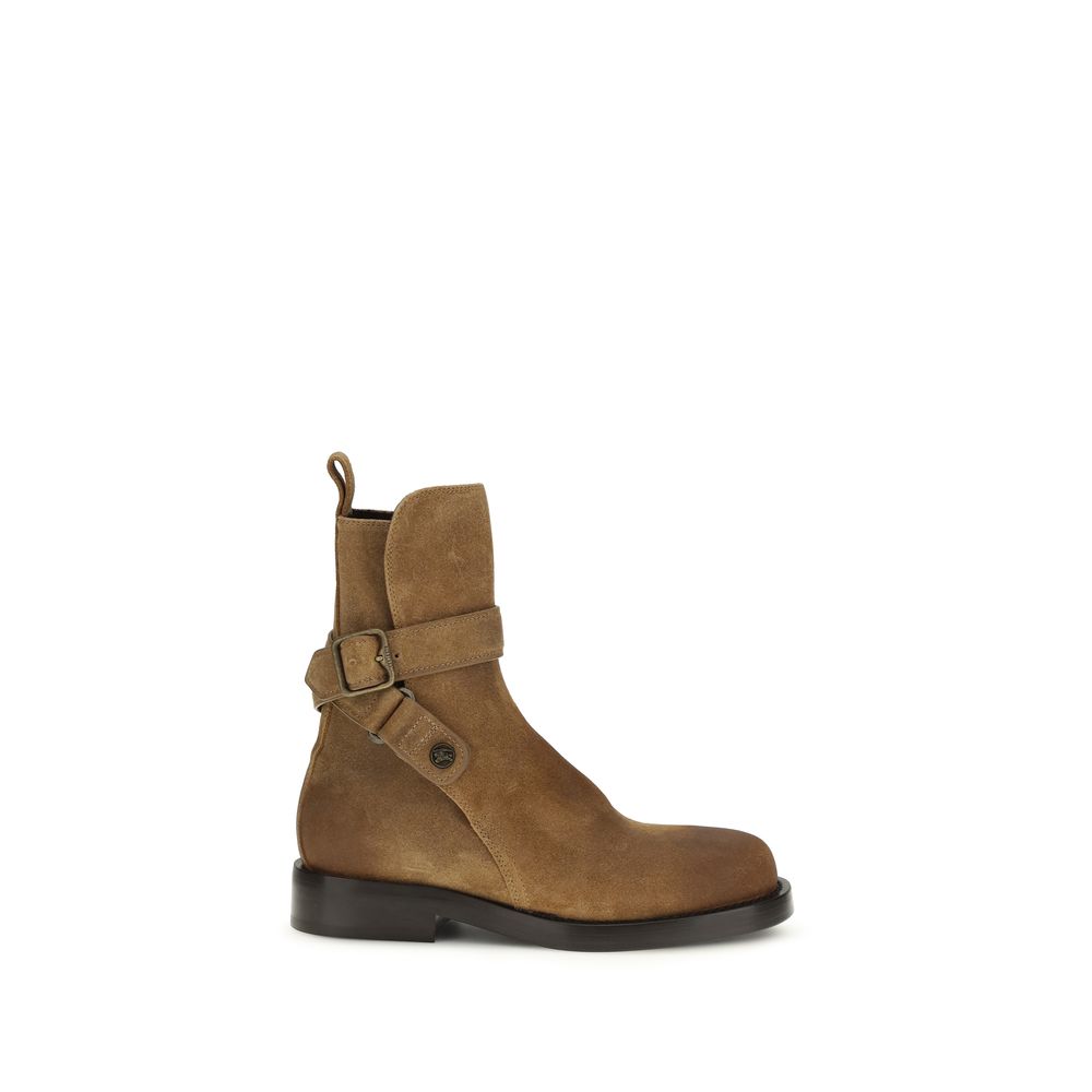2026 New Arrival Burberry Brown Calf Leather Bos Taurus Lace-Up Boots
