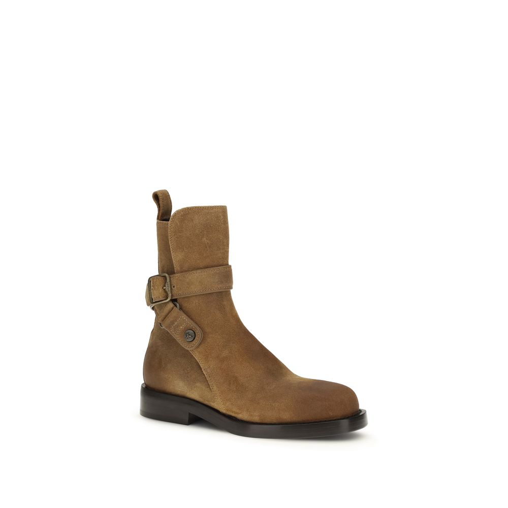 2026 New Arrival Burberry Brown Calf Leather Bos Taurus Lace-Up Boots