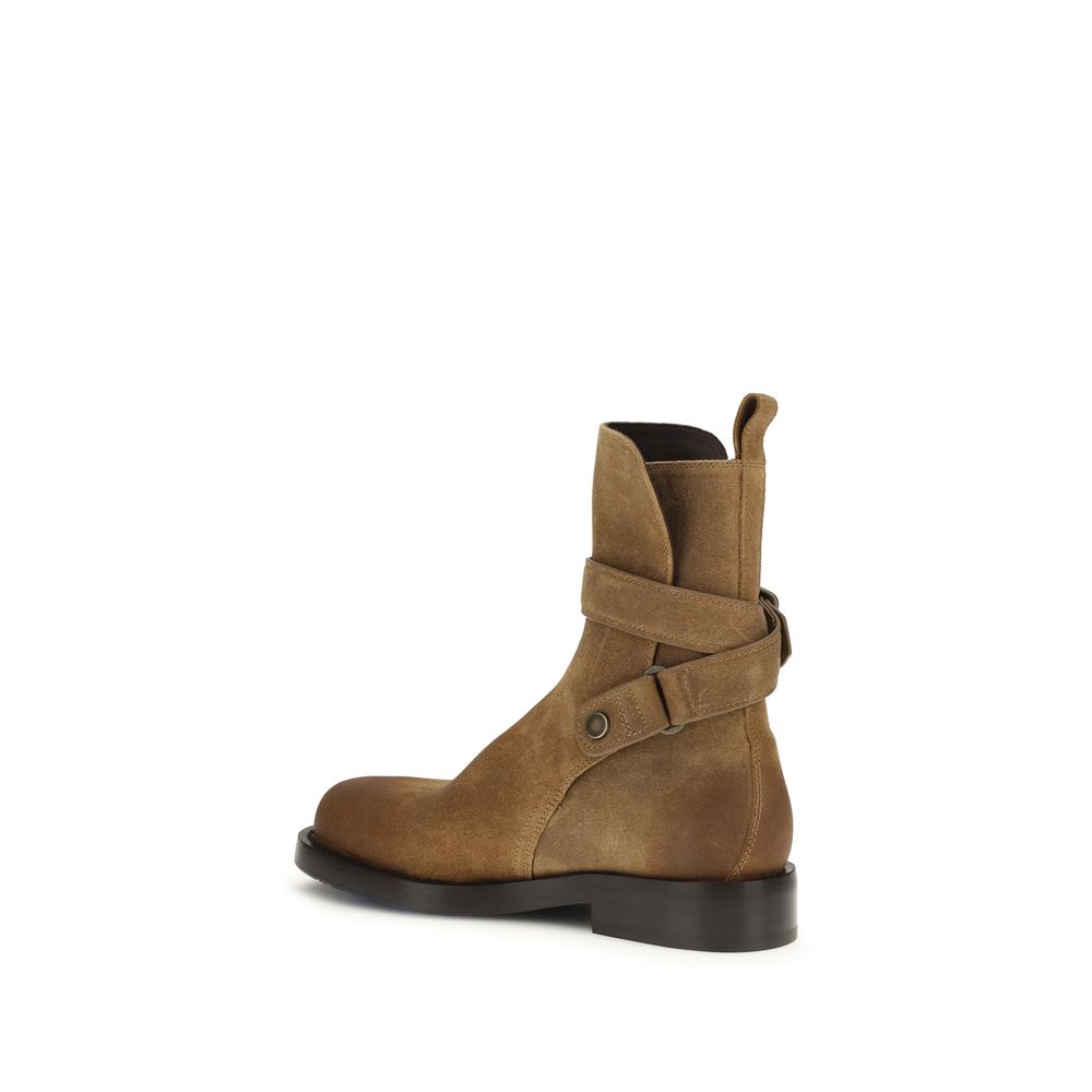 2026 New Arrival Burberry Brown Calf Leather Bos Taurus Lace-Up Boots