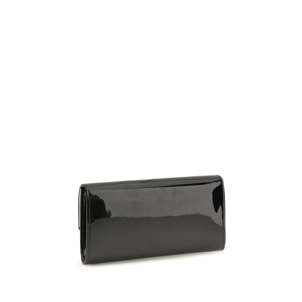 2026 New Arrival Jimmy Choo Black Calf Leather Bos Taurus Wallet