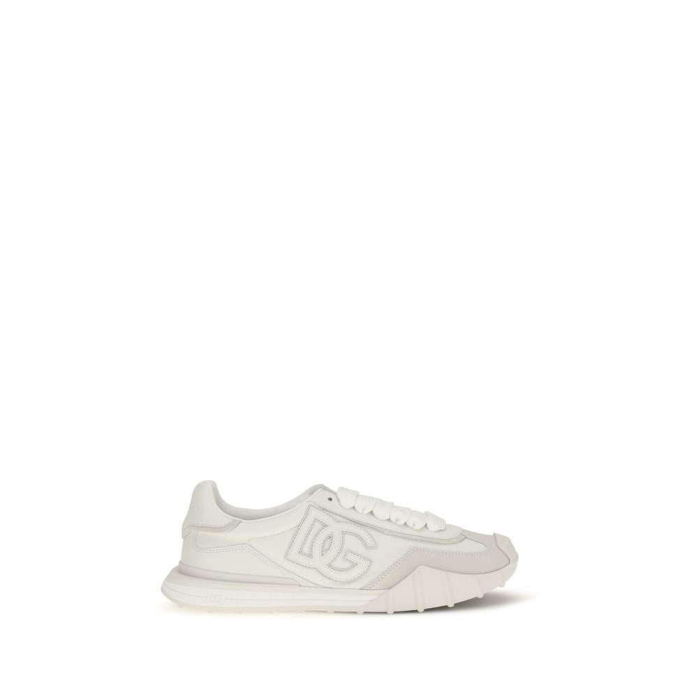 2026 New Arrival Dolce & Gabbana White Calf Leather Bos Taurus Athletic Sneakers