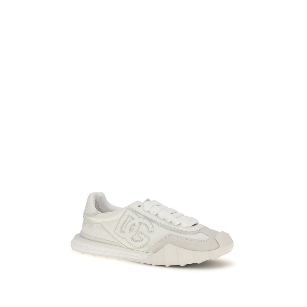 2026 New Arrival Dolce & Gabbana White Calf Leather Bos Taurus Athletic Sneakers