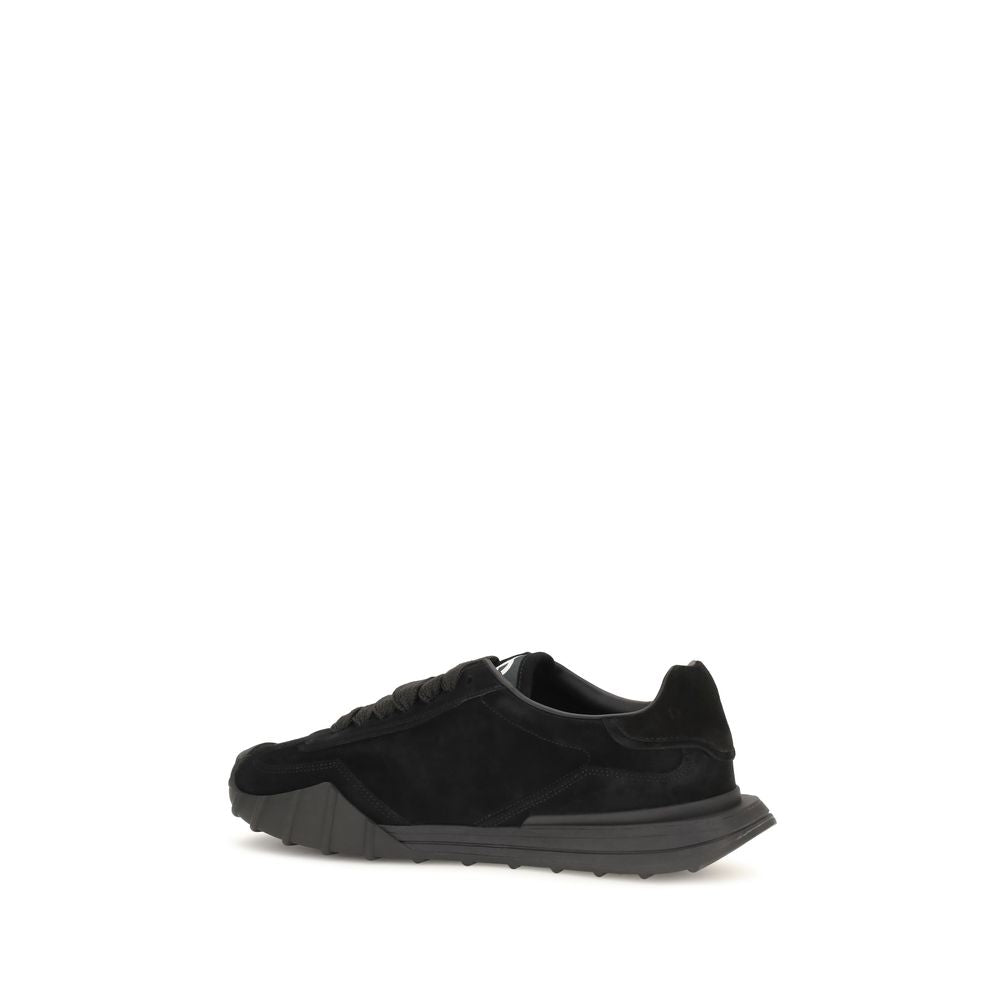 2026 New Arrival Dolce & Gabbana Black Calf Leather Bos Taurus Athletic Sneakers