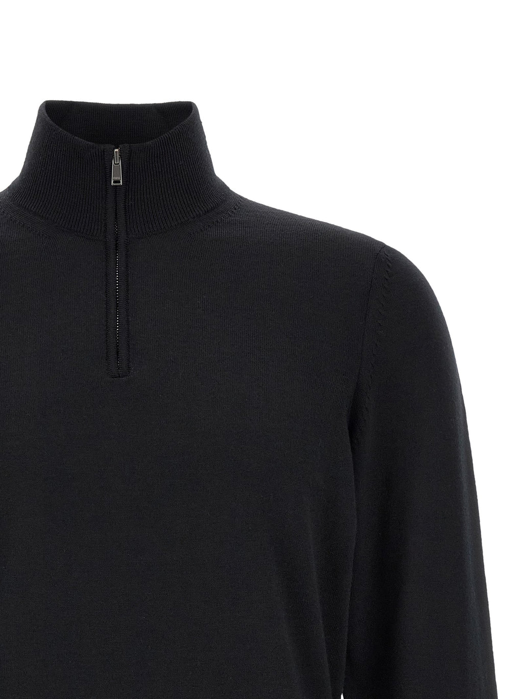 2026 New Arrival Hugo Boss Black Virgin Wool Cardigan