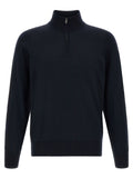 2026 New Arrival Hugo Boss Blue Virgin Wool Cardigan