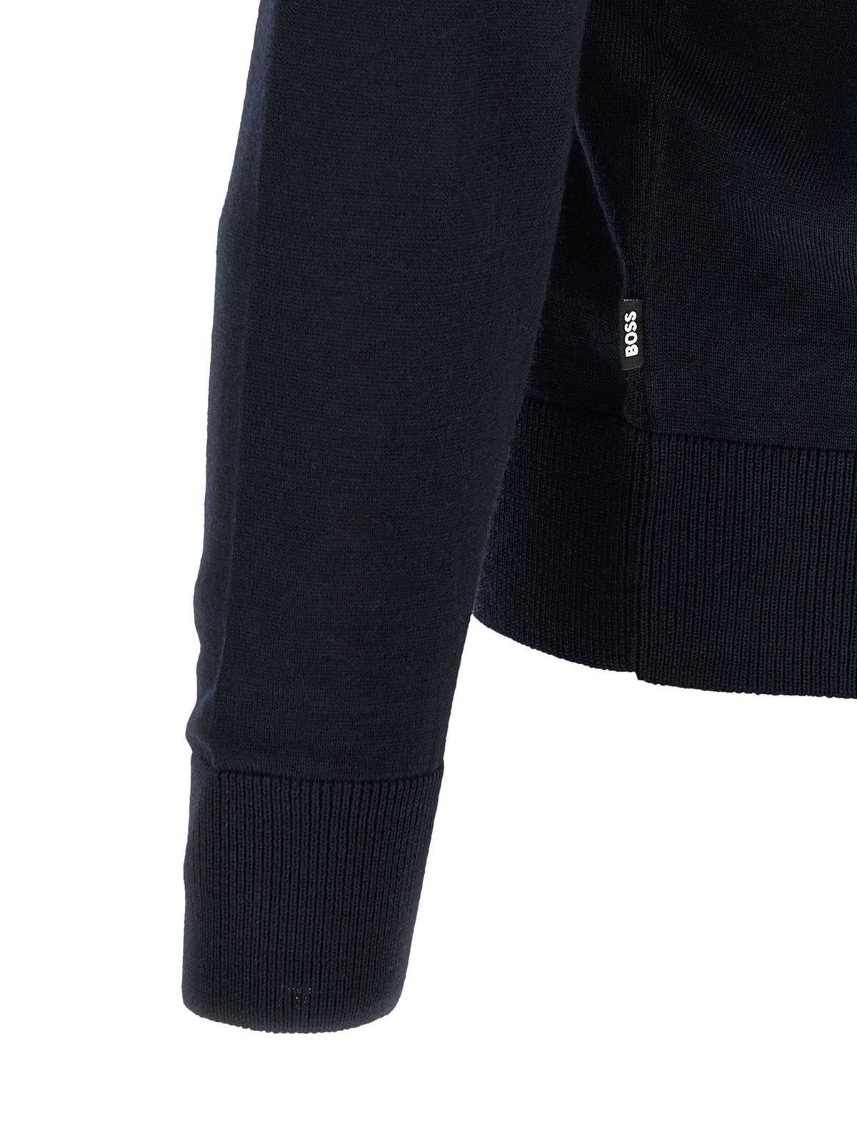 2026 New Arrival Hugo Boss Blue Virgin Wool Cardigan
