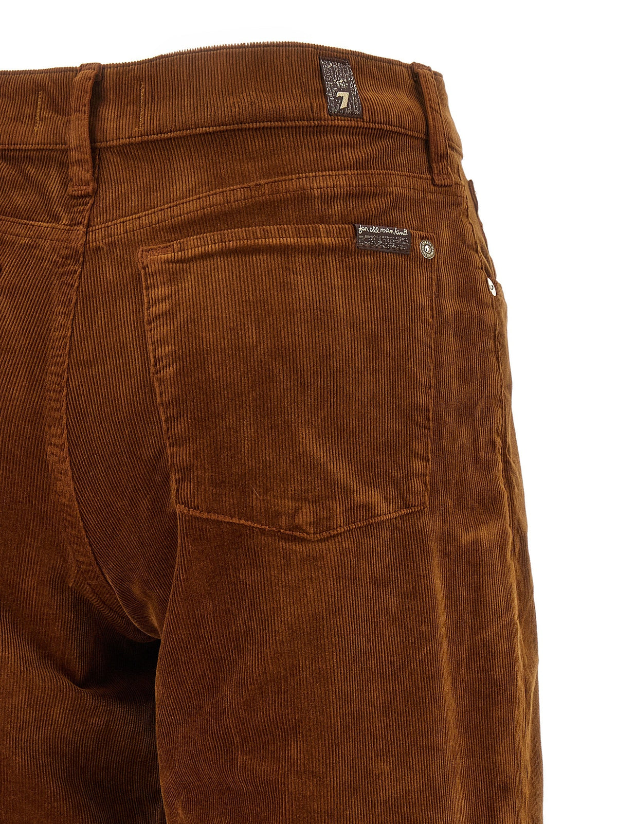 2026 New Arrival 7 For All Mankind Brown Cotton Casual Pants