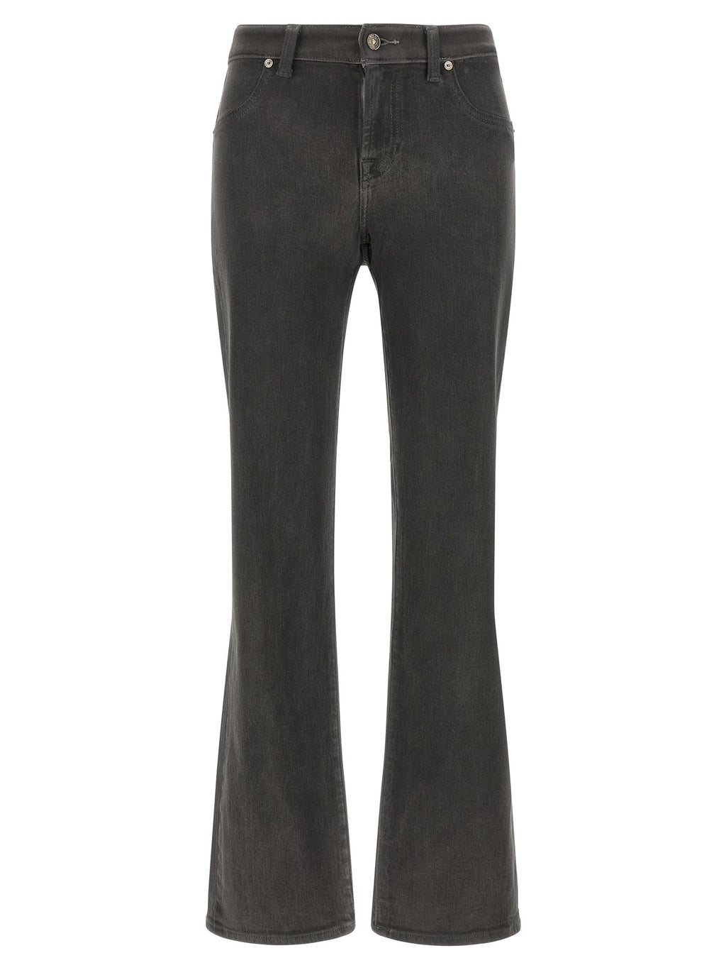 2026 New Arrival 7 For All Mankind Gray Cotton Straight-Leg Jeans
