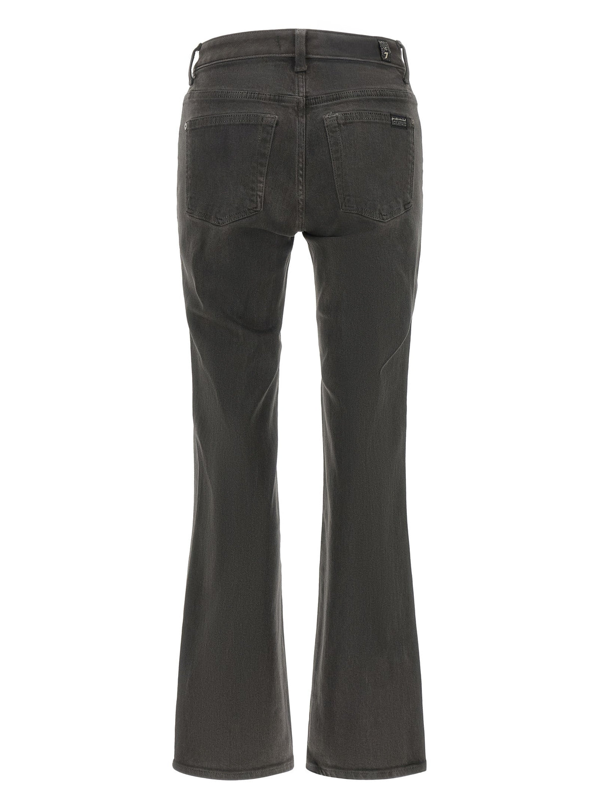 2026 New Arrival 7 For All Mankind Gray Cotton Straight-Leg Jeans