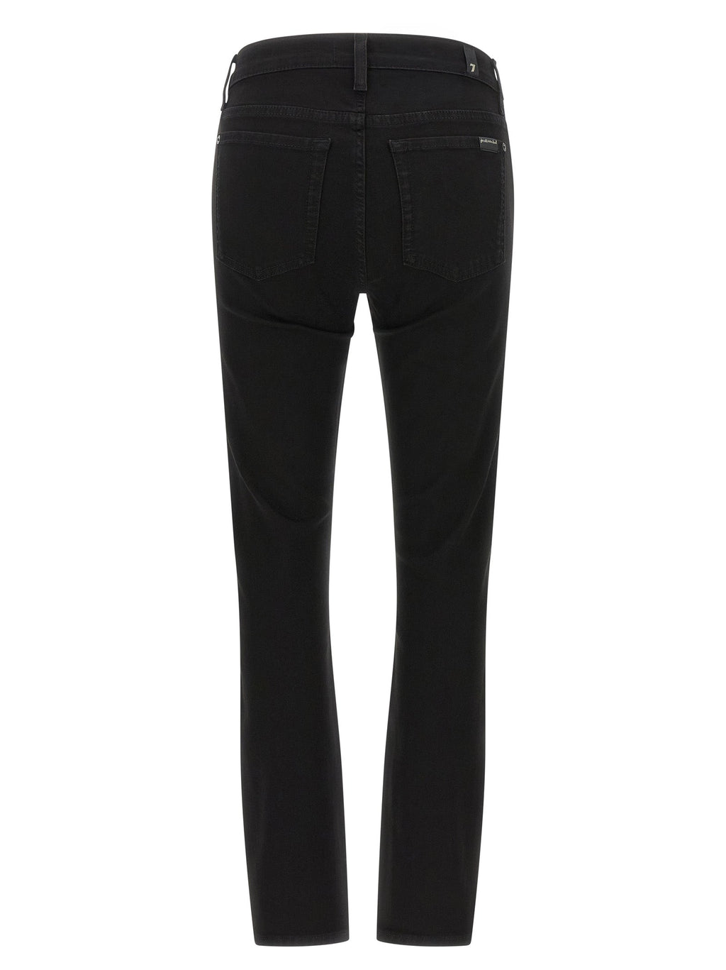 2026 New Arrival 7 For All Mankind Black Cotton Skinny Jeans