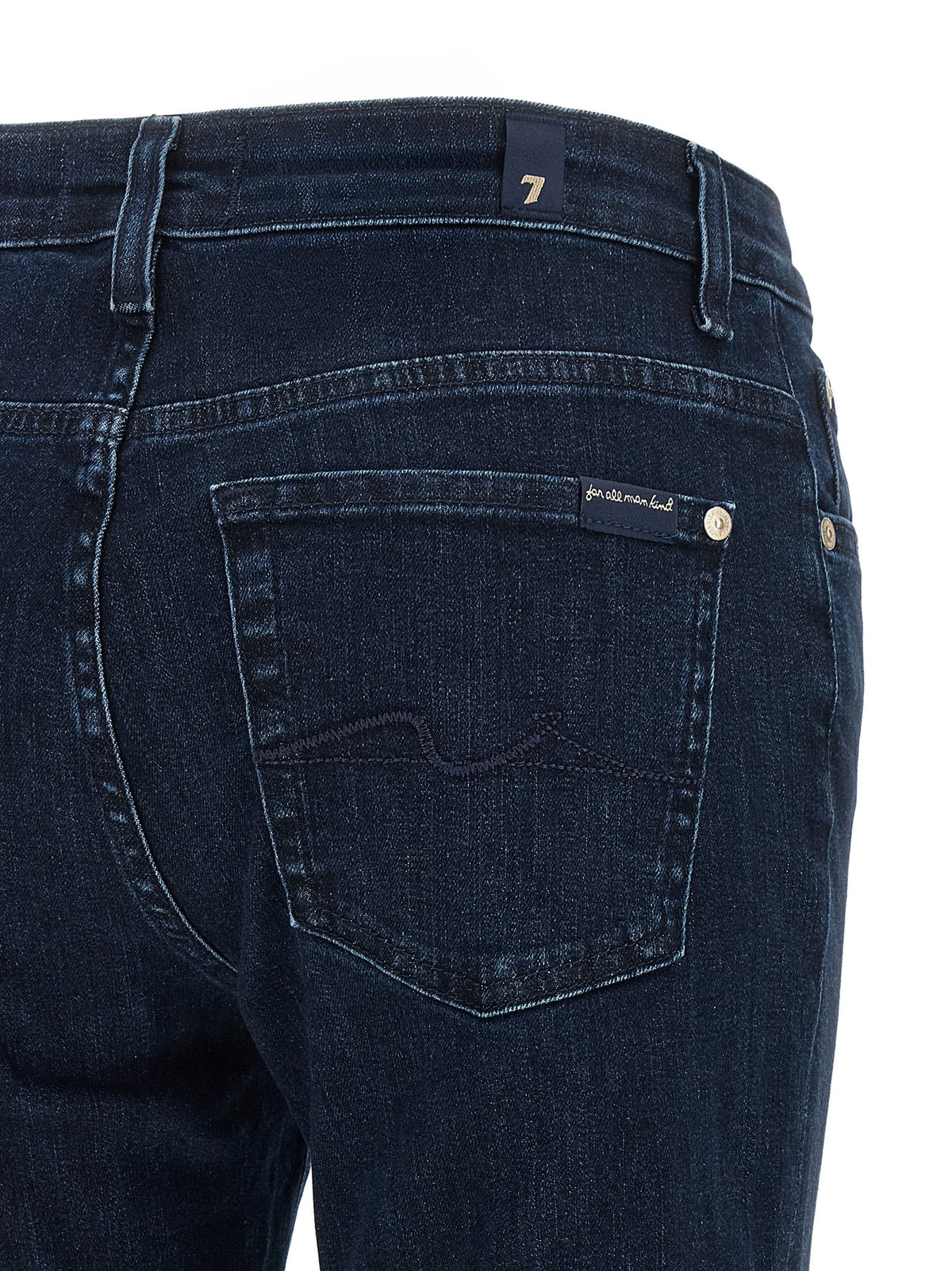 2026 New Arrival 7 For All Mankind Blue Cotton Bootcut Jeans