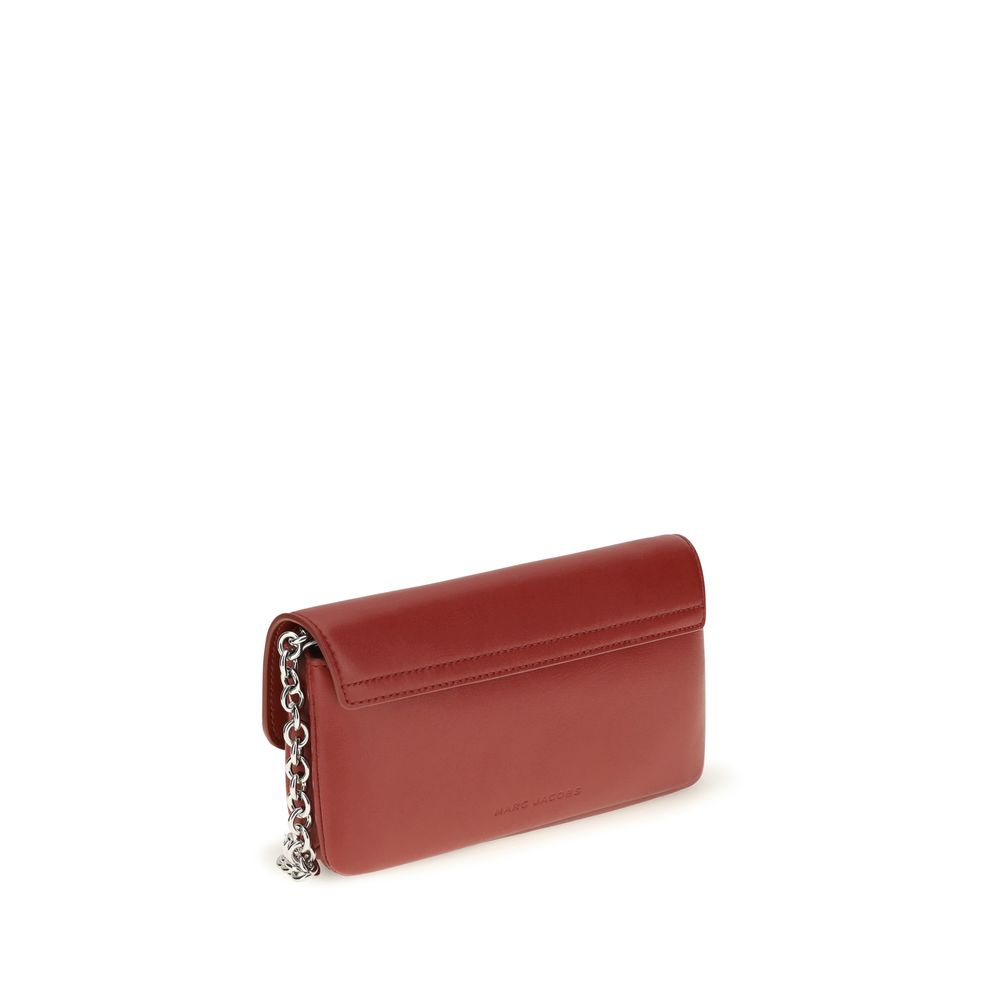 2026 New Arrival Marc Jacobs Red Calf Leather Bos Taurus Shoulder Bag