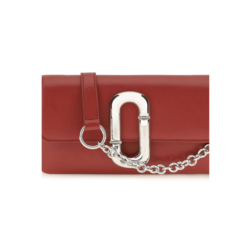 2026 New Arrival Marc Jacobs Red Calf Leather Bos Taurus Shoulder Bag