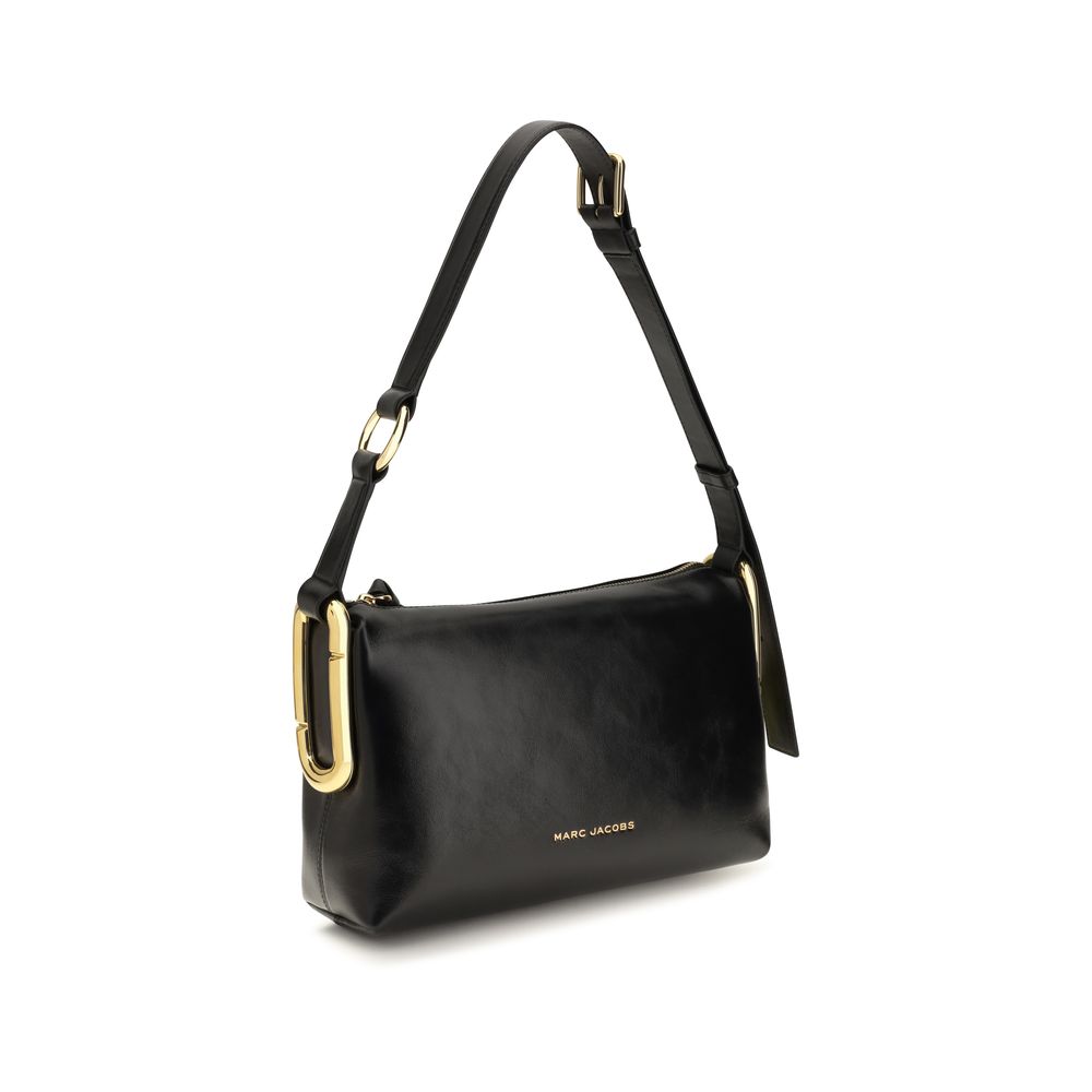 2026 New Arrival Marc Jacobs Black Calf Leather Bos Taurus Shoulder Bag