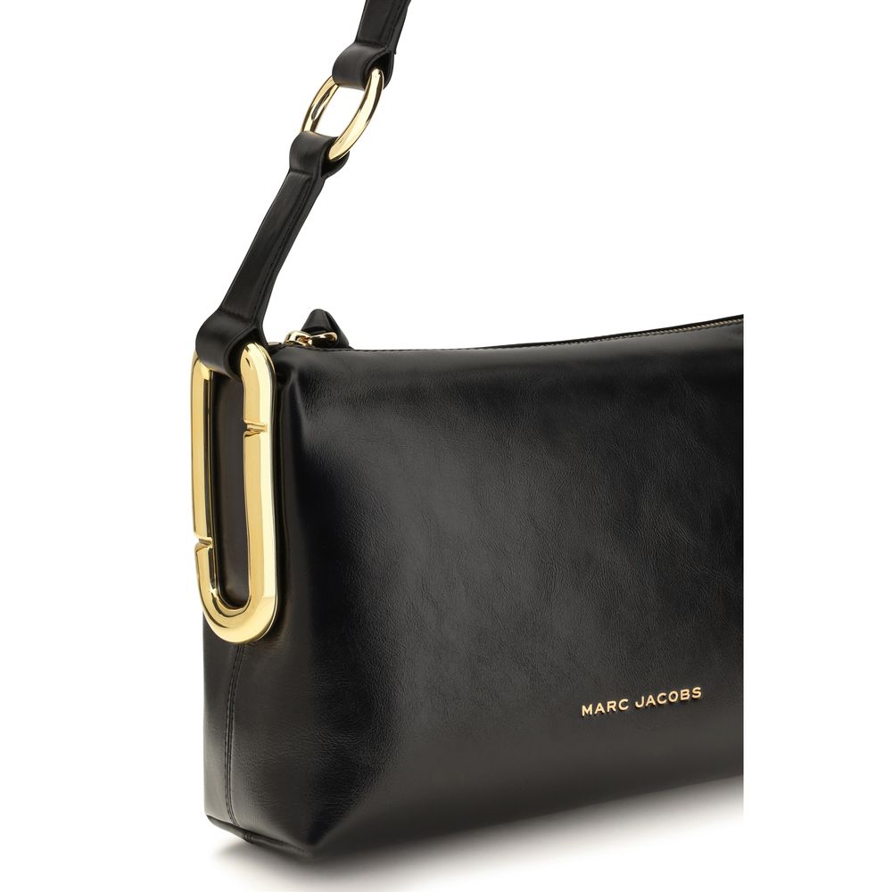 2026 New Arrival Marc Jacobs Black Calf Leather Bos Taurus Shoulder Bag
