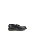 2026 New Arrival Ferragamo Black Calf Leather Bos Taurus Slip-On Loafers