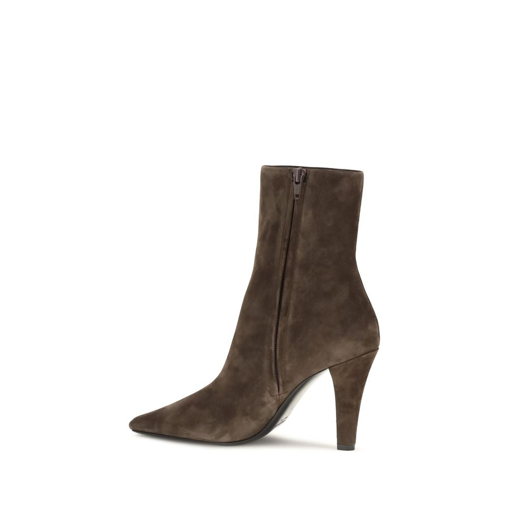 2026 New Arrival Saint Laurent Brown Calf Leather Bos Taurus Ankle Boots