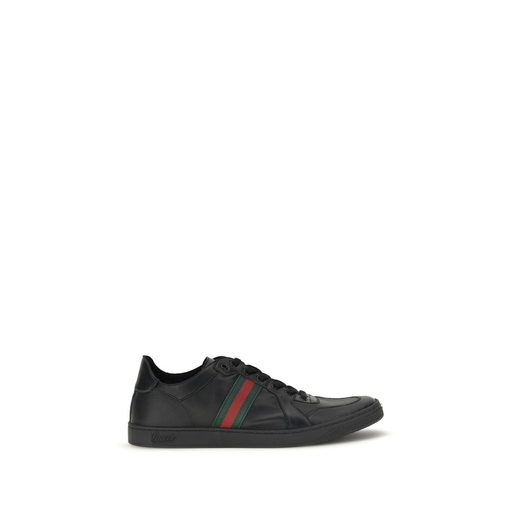 2026 New Arrival Gucci Black Calf Leather Bos Taurus Low Top Sneakers