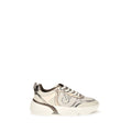 2026 New Arrival PINKO Beige Calf Leather Bos Taurus Chunky Sneakers