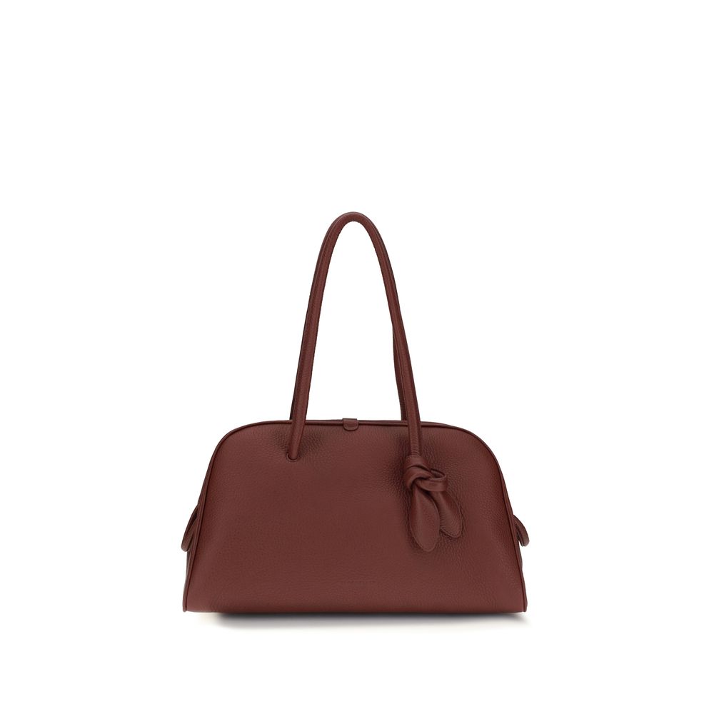 2026 New Arrival Jacquemus Bordeaux Calf Leather Bos Taurus Handbag
