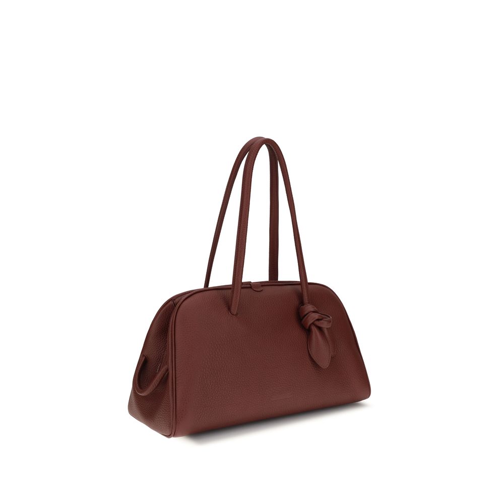 2026 New Arrival Jacquemus Bordeaux Calf Leather Bos Taurus Handbag