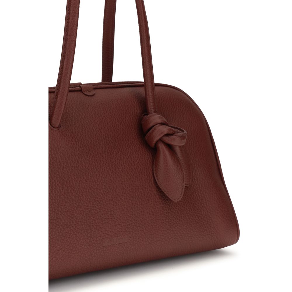 2026 New Arrival Jacquemus Bordeaux Calf Leather Bos Taurus Handbag