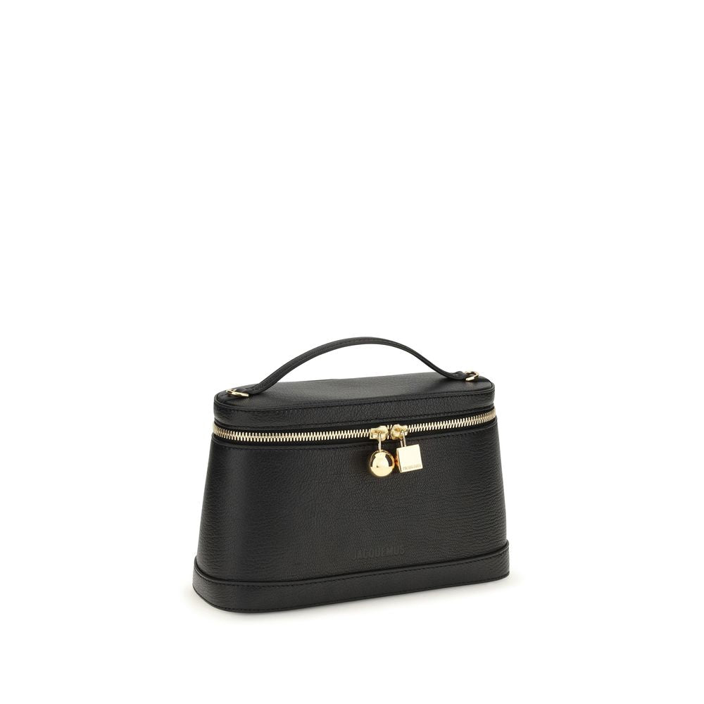 2026 New Arrival Jacquemus Black Calf Leather Bos Taurus Shoulder Bag
