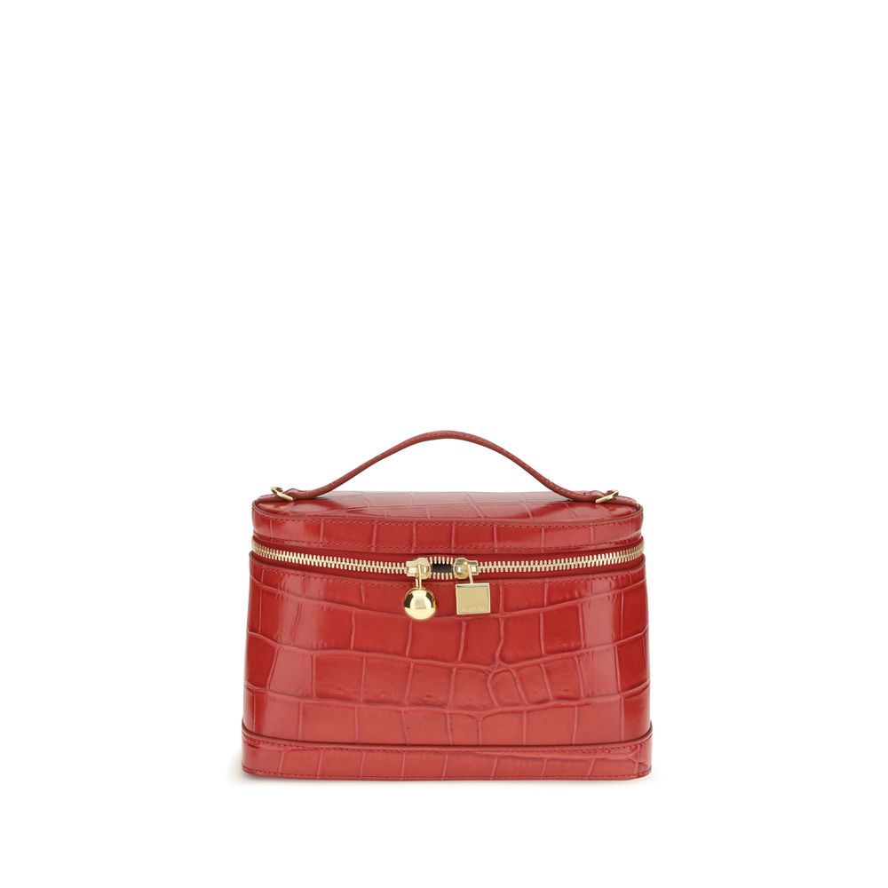 2026 New Arrival Jacquemus Red Calf Leather Bos Taurus Shoulder Bag