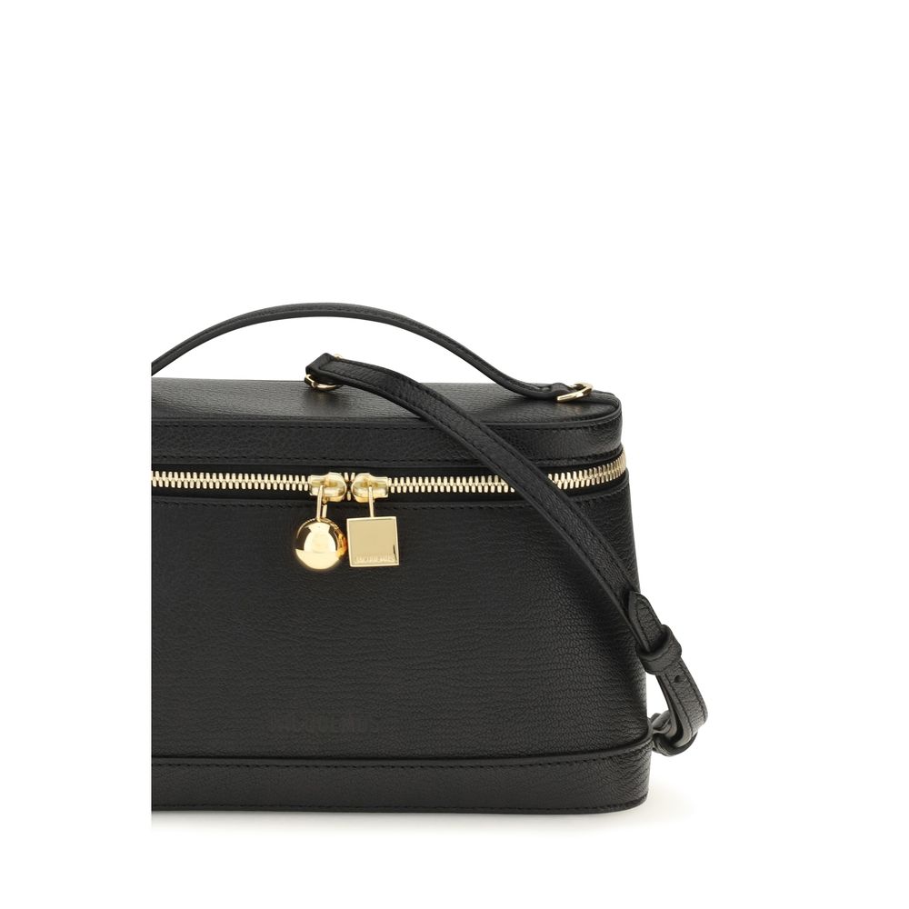 2026 New Arrival Jacquemus Black Calf Leather Bos Taurus Shoulder Bag