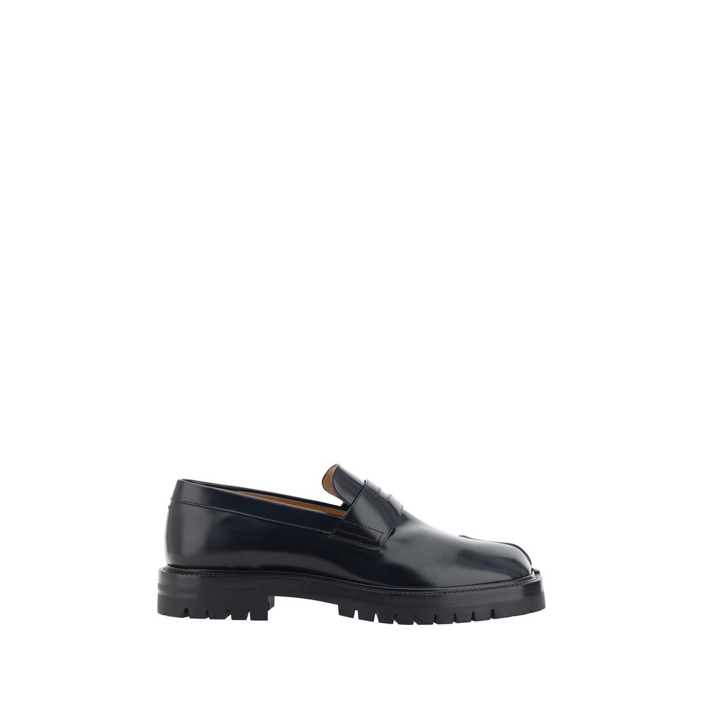 2026 New Arrival Maison Margiela Black Calf Leather Bos Taurus Slip-On Loafers