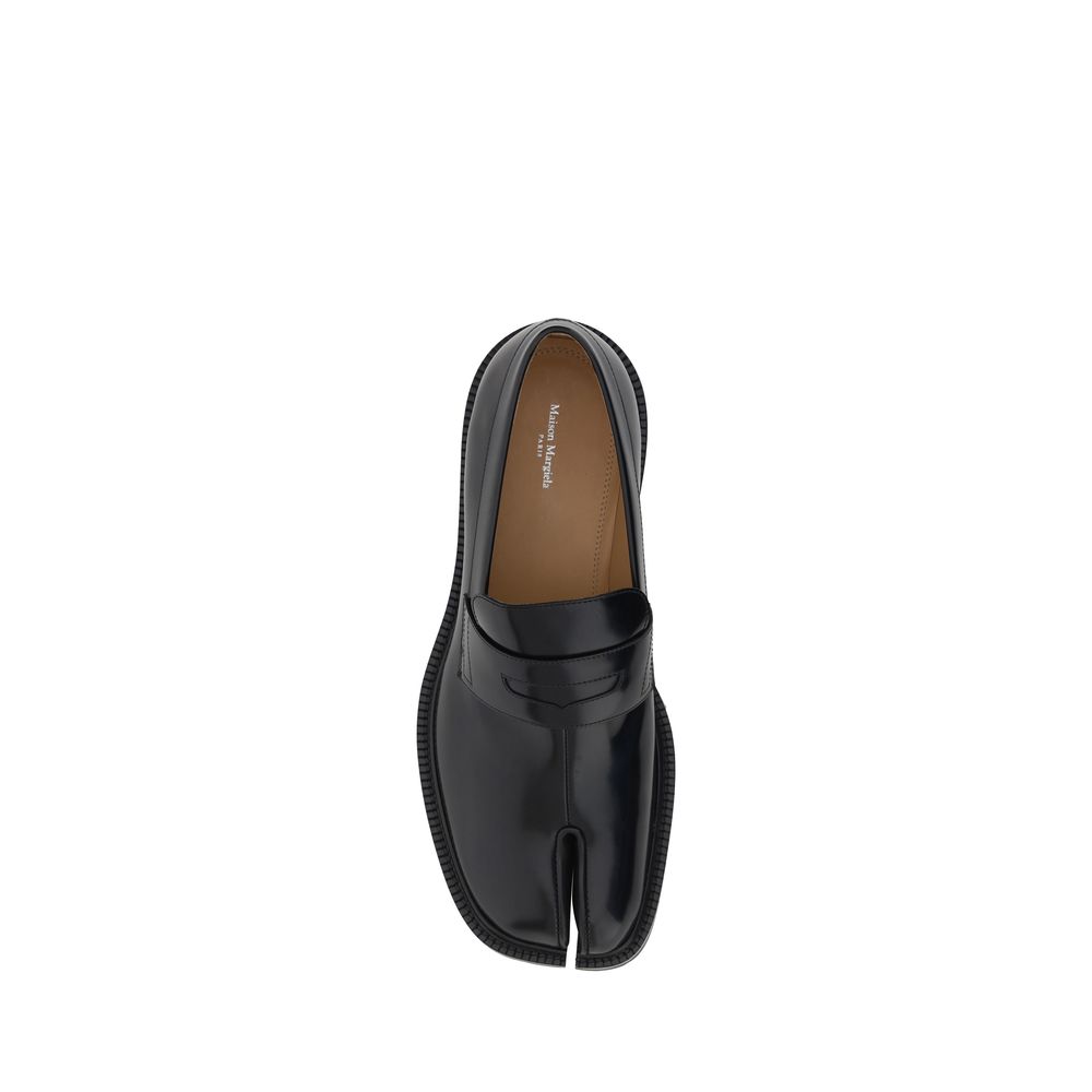 2026 New Arrival Maison Margiela Black Calf Leather Bos Taurus Slip-On Loafers