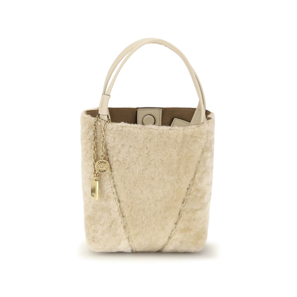 2026 New Arrival Chloé Beige Calf Leather Bos Taurus Shoulder Bag