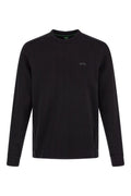 2026 New Arrival Hugo Boss Elegant Black Cotton Round Neck Sweatshirt