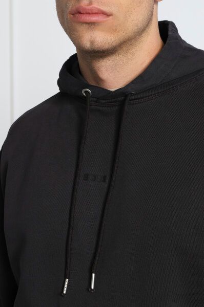 2026 New Arrival Hugo Boss Elegant Dark Blue Cotton Hooded Sweatshirt