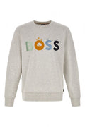 2026 New Arrival Hugo Boss Elegant Grey Round Neck Cotton Sweatshirt