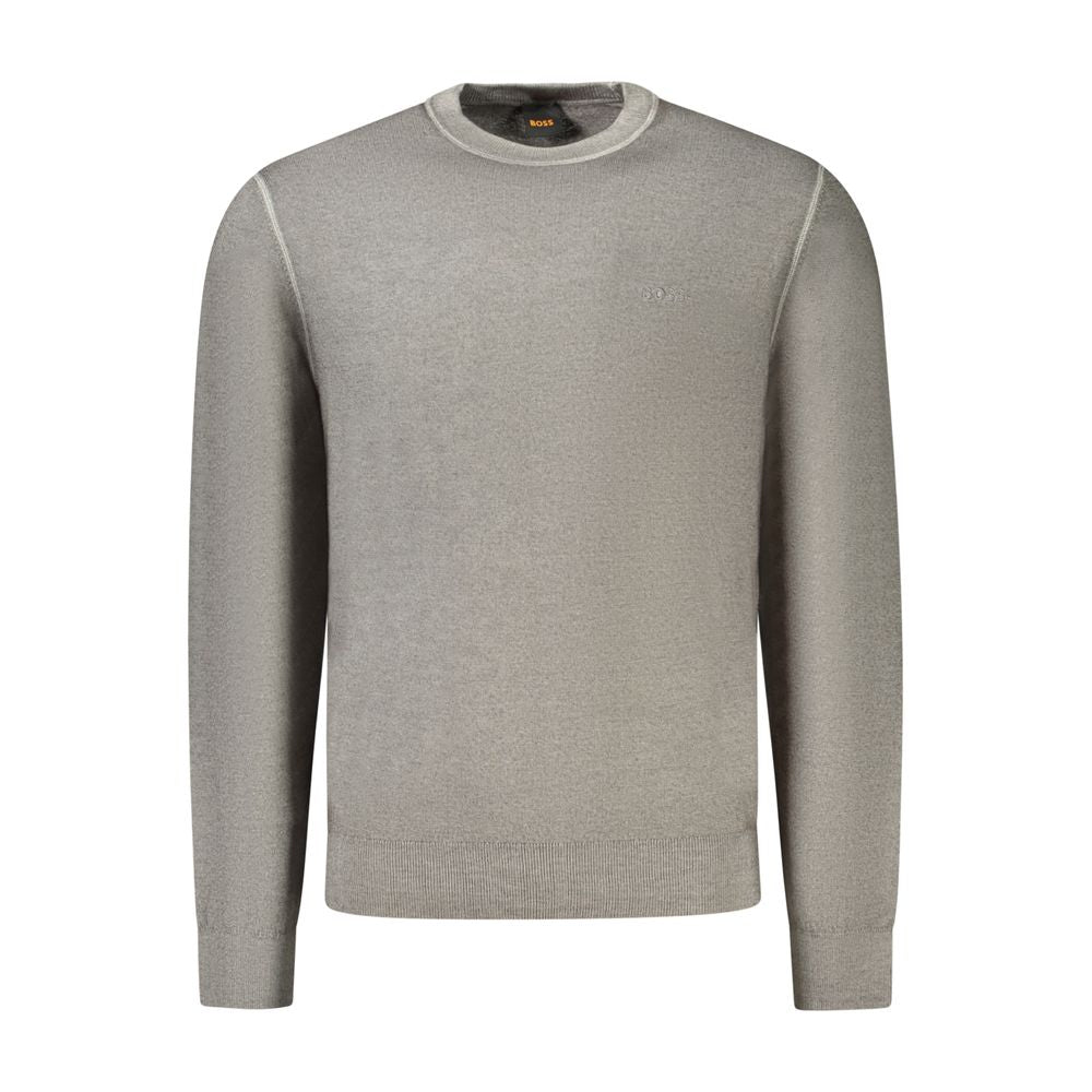 2026 New Arrival Hugo Boss Gray Wool Mens Sweater