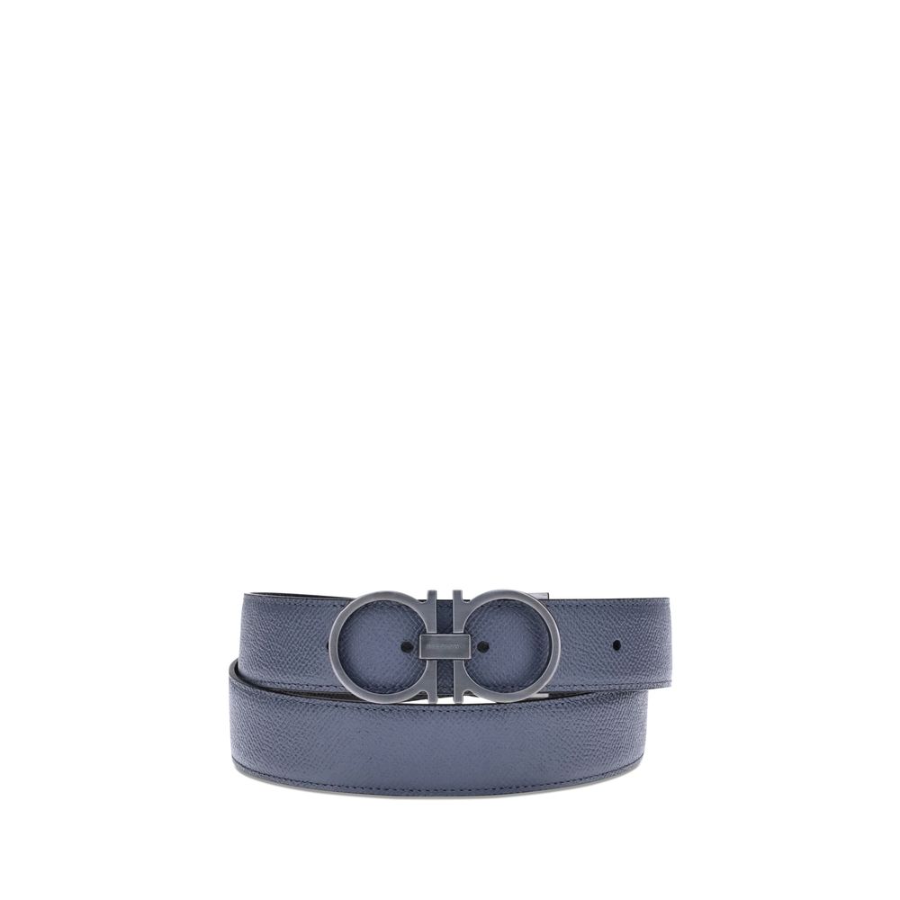2026 New Arrival Ferragamo Blue Calf Leather Bos Taurus Regular Belt