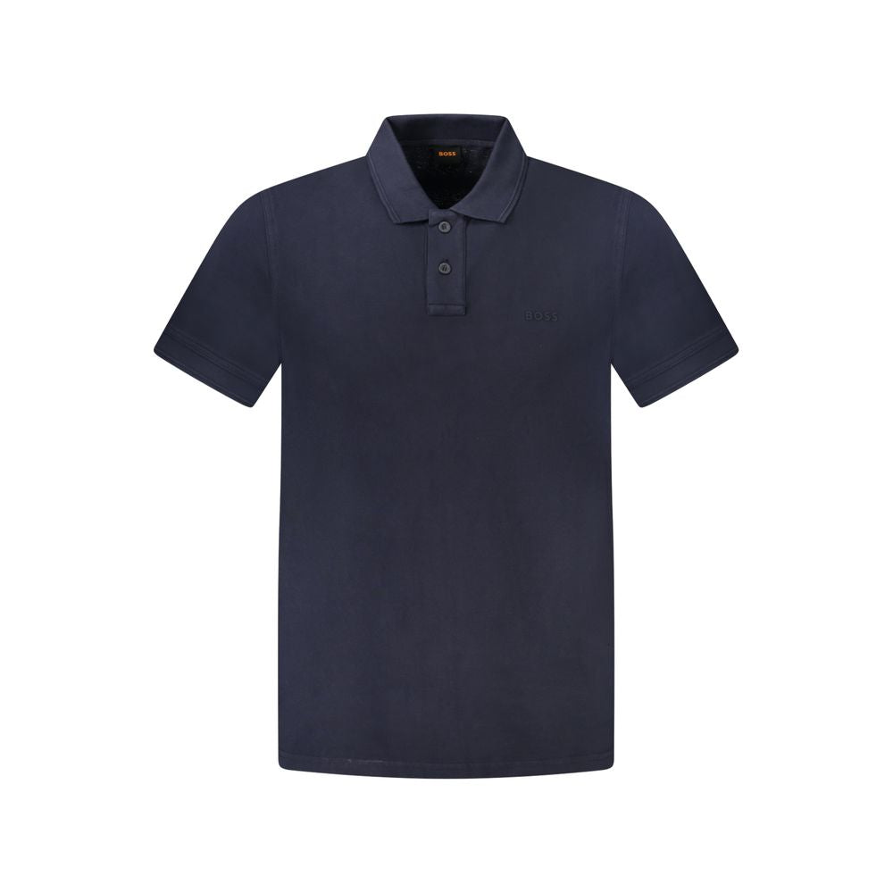 2026 New Arrival Hugo Boss Blue Cotton Polo Shirt