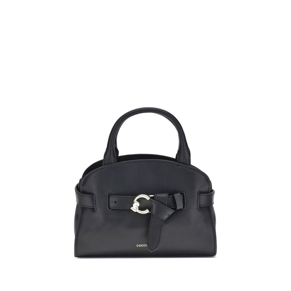 2026 New Arrival Coccinelle Black Calf Leather Bos Taurus Handbag