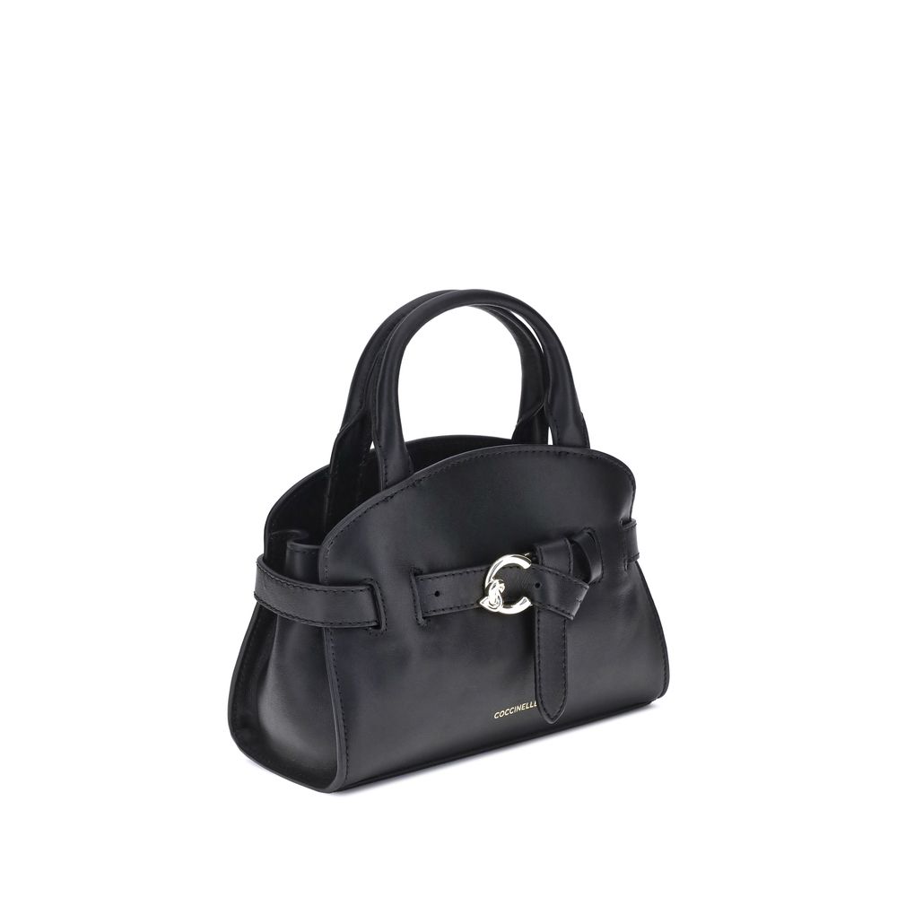 2026 New Arrival Coccinelle Black Calf Leather Bos Taurus Handbag