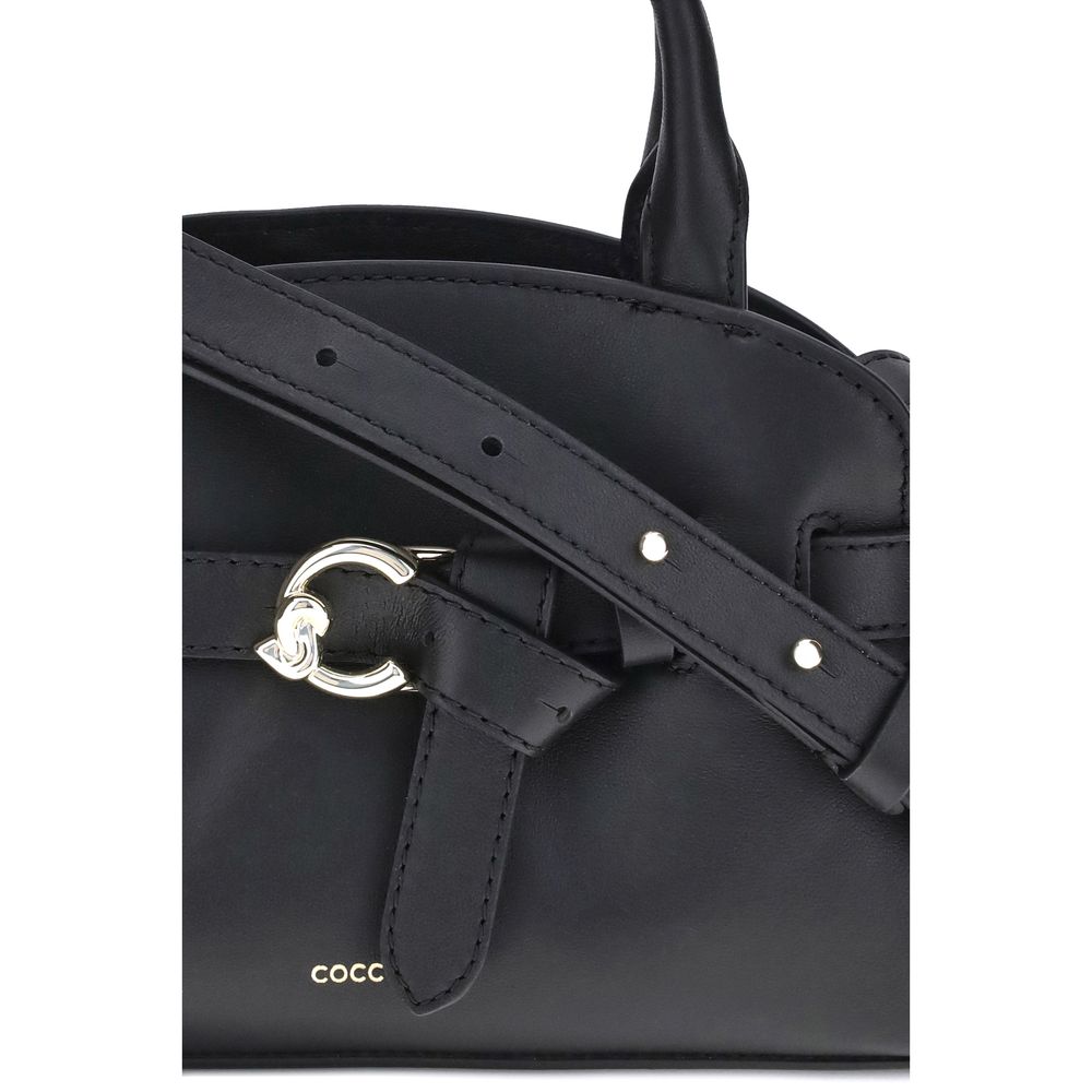 2026 New Arrival Coccinelle Black Calf Leather Bos Taurus Handbag