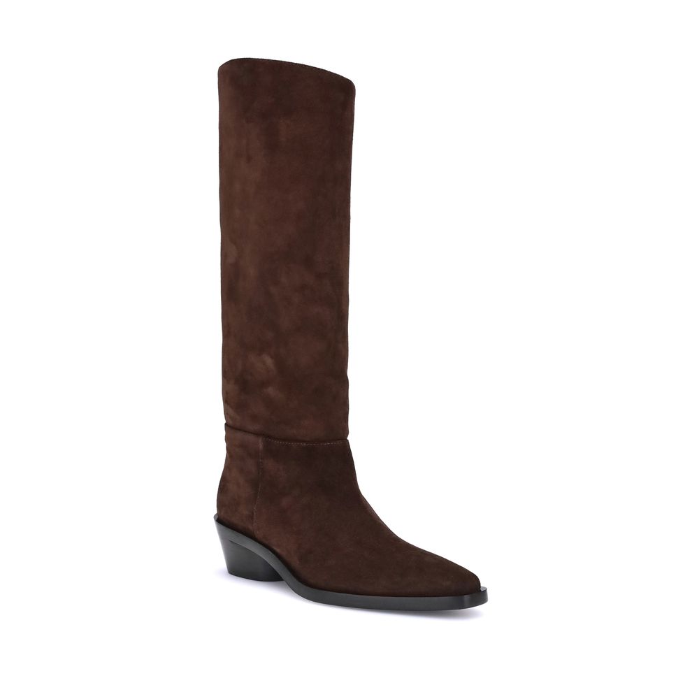 2026 New Arrival Proenza Schouler Brown Calf Leather Bos Taurus Ankle Boots