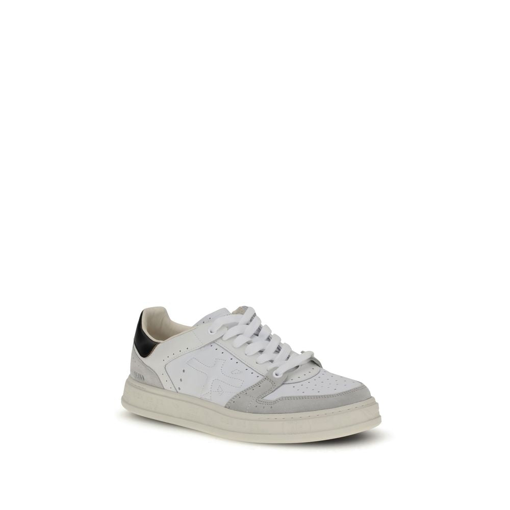 2026 New Arrival Premiata White Calf Leather Bos Taurus Low Top Sneakers