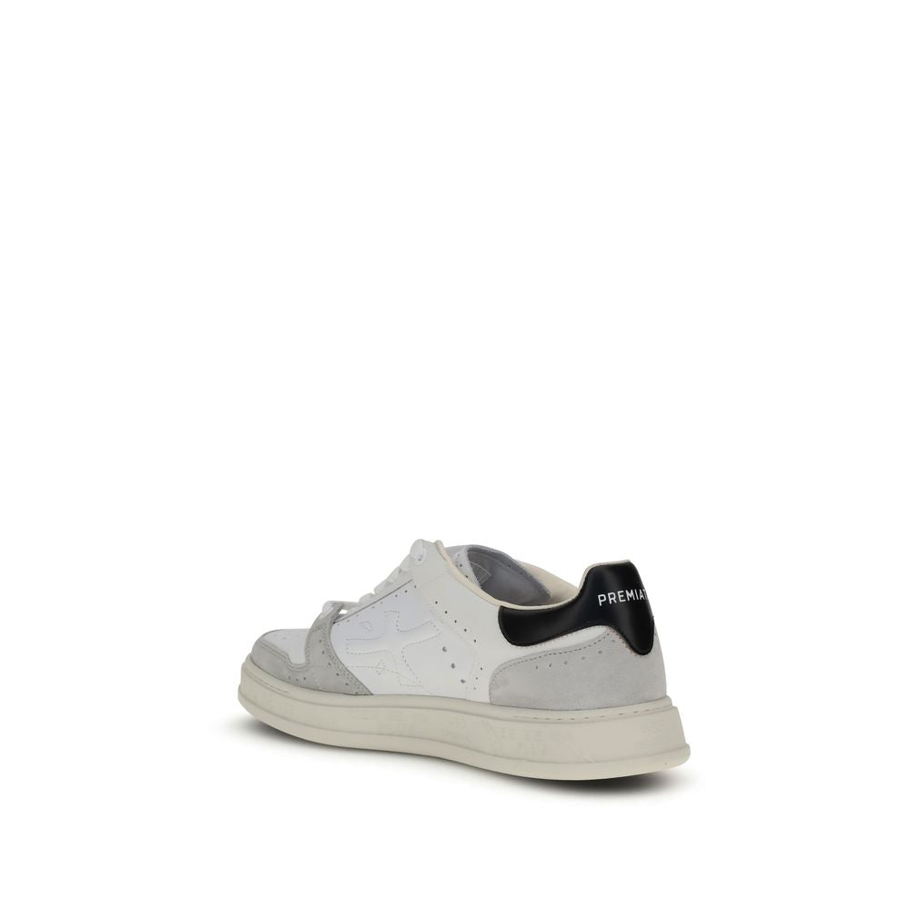 2026 New Arrival Premiata White Calf Leather Bos Taurus Low Top Sneakers
