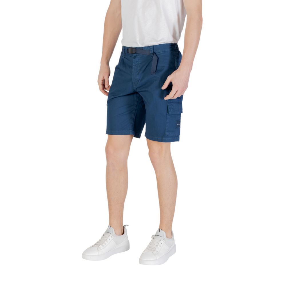 2026 New Arrival Hugo Boss Blue Cotton Bermuda