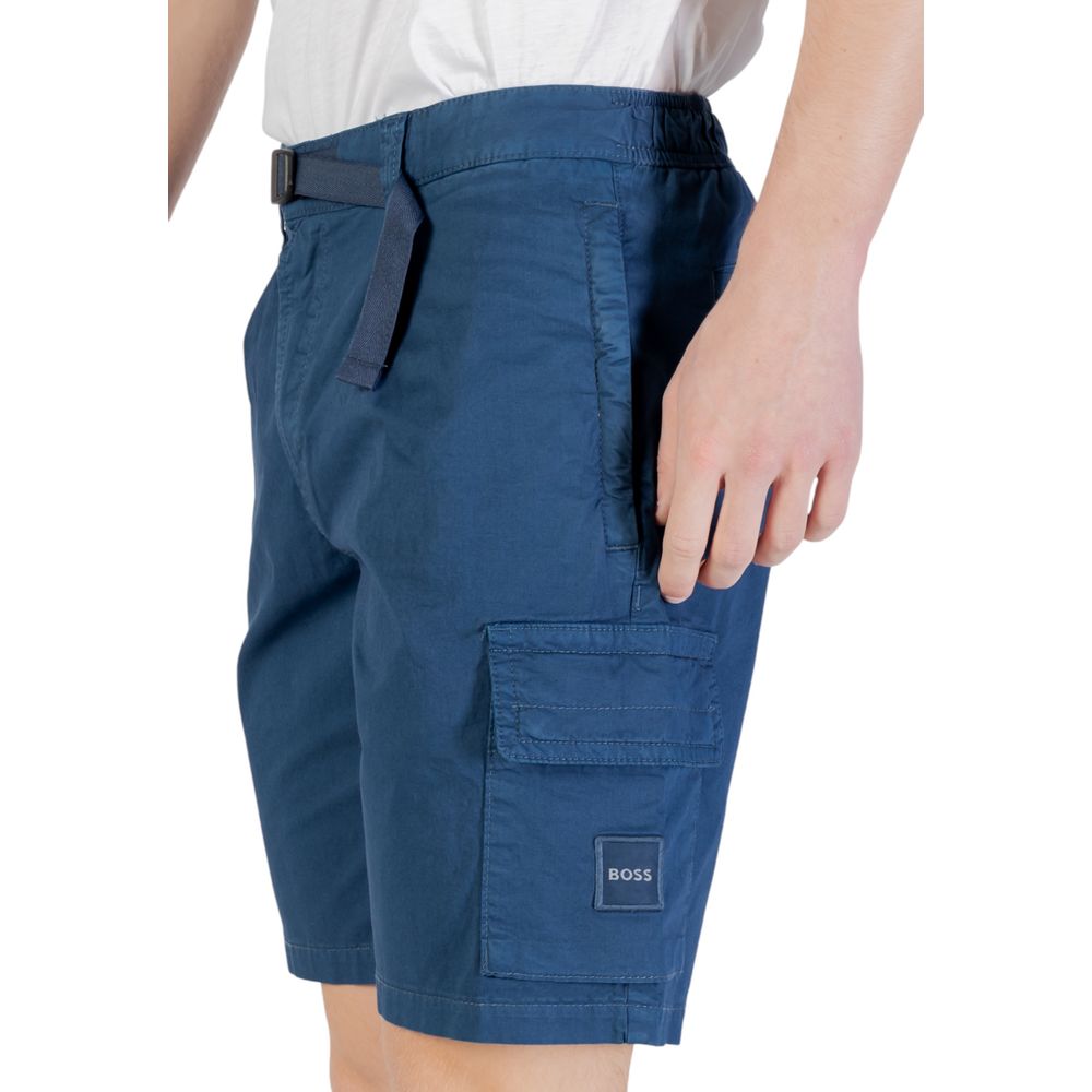 2026 New Arrival Hugo Boss Blue Cotton Bermuda
