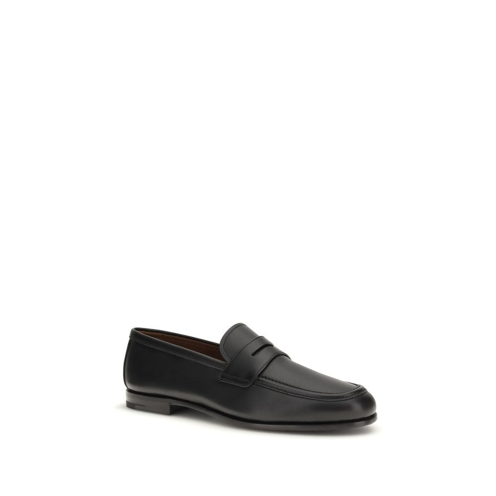 2026 New Arrival Church's Black Calf Leather Bos Taurus Slip-On Loafers