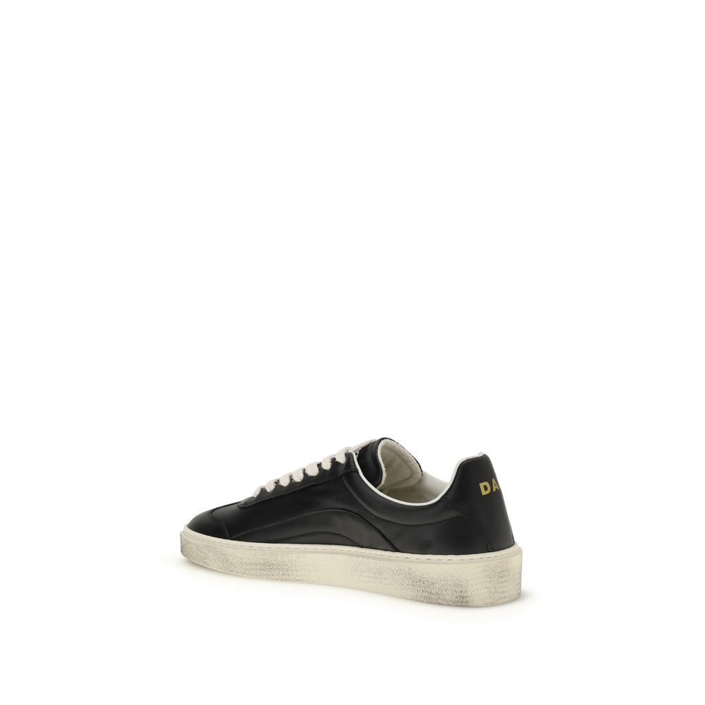 2026 New Arrival Dsquared² Black Calf Leather Bos Taurus Sneakers